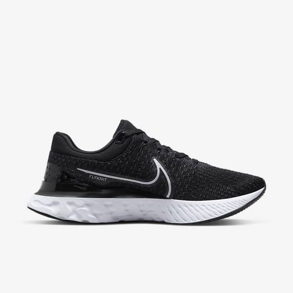 Nike React Infinity Run Flyknit 3 Road Men's Running Shoes Black / White | NK056HVL