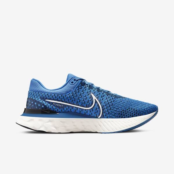 Nike React Infinity Run Flyknit 3 Road Men's Running Shoes Blue / Black | NK103YXC