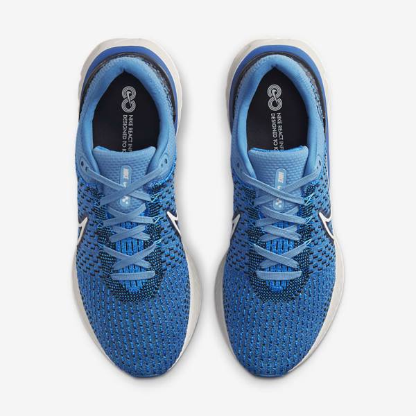 Nike React Infinity Run Flyknit 3 Road Men's Running Shoes Blue / Black | NK103YXC