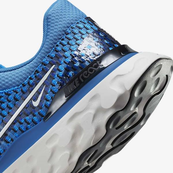 Nike React Infinity Run Flyknit 3 Road Men's Running Shoes Blue / Black | NK103YXC