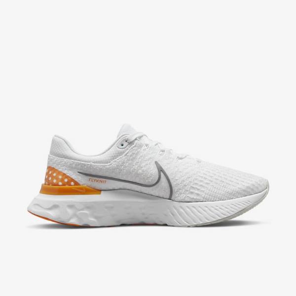 Nike React Infinity Run Flyknit 3 Road Men's Running Shoes White / Grey | NK456OYD