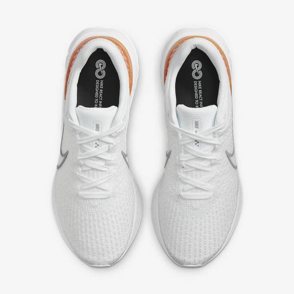 Nike React Infinity Run Flyknit 3 Road Men's Running Shoes White / Grey | NK456OYD