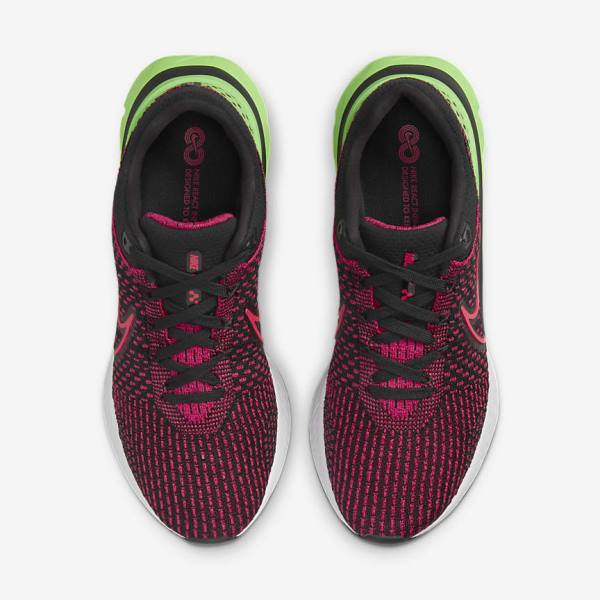 Nike React Infinity Run Flyknit 3 Road Men's Running Shoes Black / Green / Red | NK518ENI