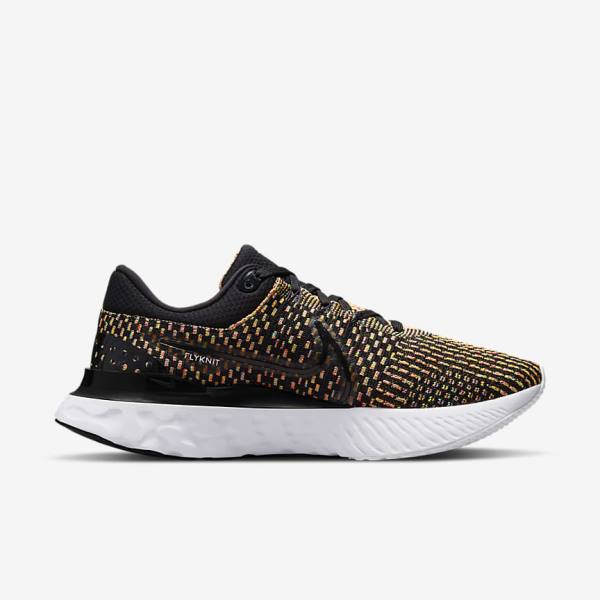 Nike React Infinity Run Flyknit 3 Road Men's Running Shoes Black / Blue / Pink / White | NK652UPO