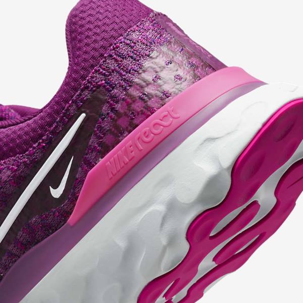 Nike React Infinity Run Flyknit 3 Road Women's Running Shoes Light Burgundy / Pink / White | NK017STA