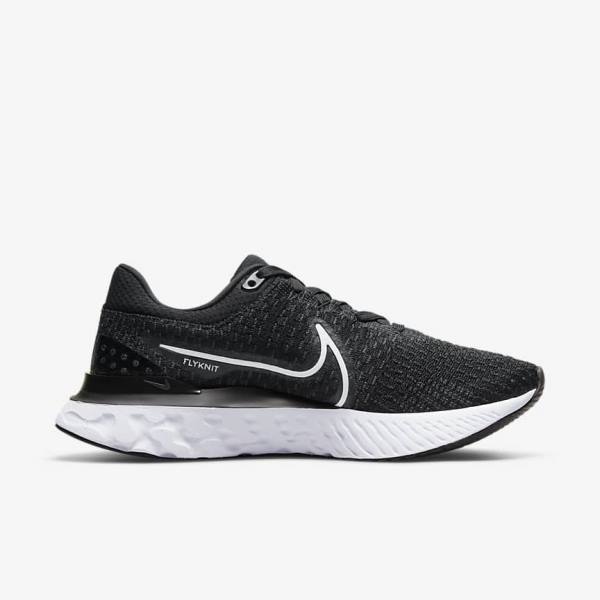 Nike React Infinity Run Flyknit 3 Road Women's Running Shoes Black / White | NK583DCR