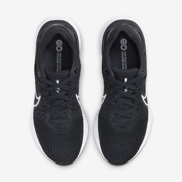 Nike React Infinity Run Flyknit 3 Road Women's Running Shoes Black / White | NK583DCR