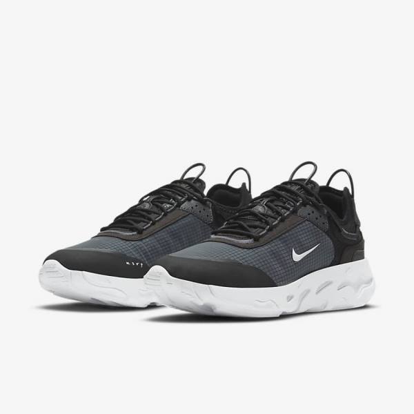 Nike React Live Men's Sneakers Black / Dark Grey / White | NK423PVD