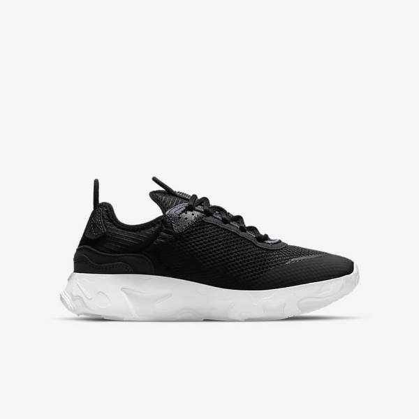 Nike React Live Older Kids' Sneakers Black / Dark Grey / White | NK718RZG