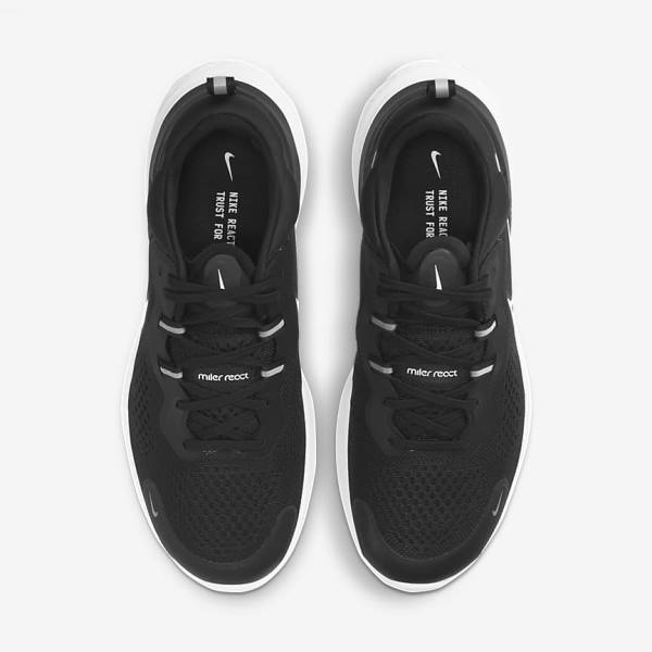 Nike React Miler 2 Road Men's Running Shoes Black / Grey / White | NK207MSG