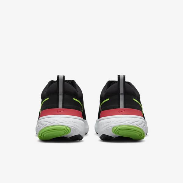 Nike React Miler 2 Road Men's Running Shoes Black / Red / White / Green | NK391IYG