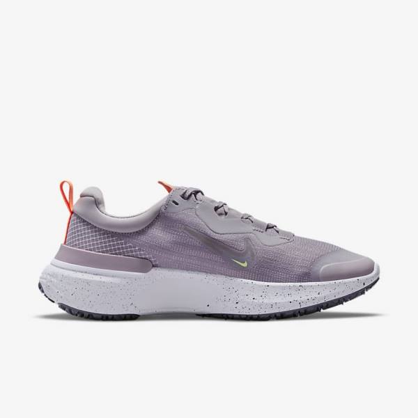 Nike React Miler 2 Shield Weatherised Road Women's Running Shoes Grey / Orange / Purple | NK839QPE