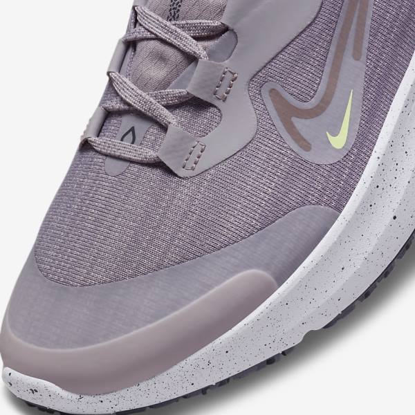 Nike React Miler 2 Shield Weatherised Road Women's Running Shoes Grey / Orange / Purple | NK839QPE