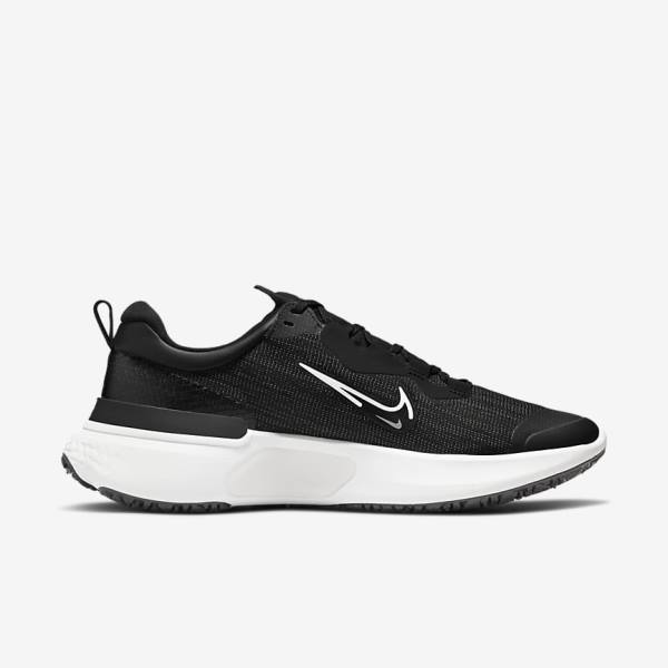 Nike React Miler 2 Shield Weatherised Road Men's Running Shoes Black / Light Grey / Platinum | NK842ILU