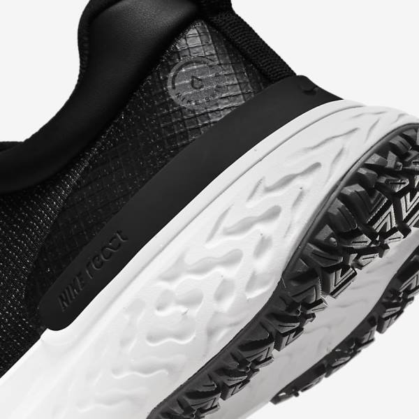 Nike React Miler 2 Shield Weatherised Road Men's Running Shoes Black / Light Grey / Platinum | NK842ILU