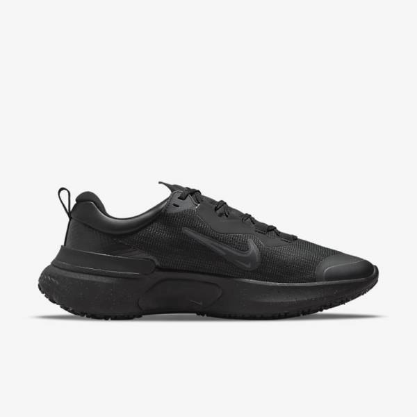 Nike React Miler 2 Shield Weatherised Road Men's Running Shoes Black / Dark Grey / Black | NK963OKX