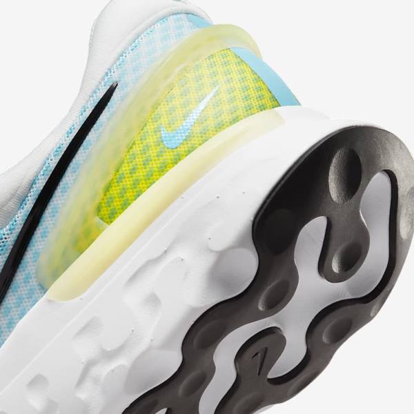 Nike React Miler 3 Road Men's Running Shoes White / Blue / Black | NK352BPR