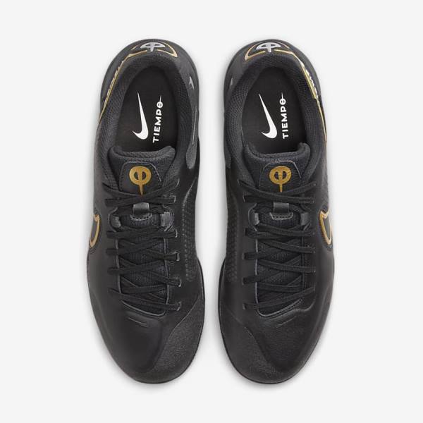 Nike React Tiempo Legend 9 Pro IC Indoor-Court Women's Football Shoes Black / Dark Grey / Metal Gold / Metal Dark Grey | NK062ZFJ