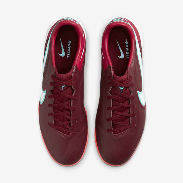 Nike React Tiempo Legend 9 Pro TF Turf Men's Football Shoes Red / Light Red / White | NK678JYH