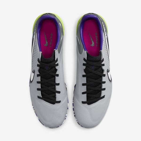 Nike React Tiempo Legend 9 Pro TF Turf Women's Football Shoes Light Grey / White | NK825FXM