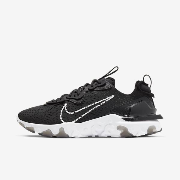 Nike React Vision Men\'s Sneakers Black / White | NK136OSE