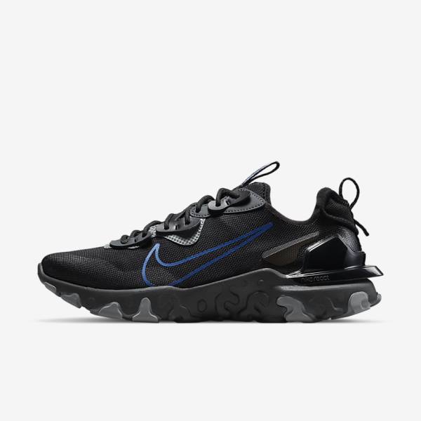 Nike React Vision Men\'s Sneakers Black / Dark Grey / Royal | NK261LID