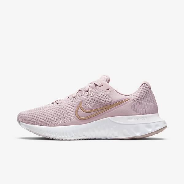 Nike Renew Run 2 Road Women\'s Running Shoes Light Purple / White / Metal Red Brown | NK629FJY