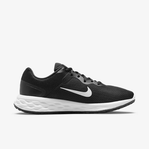 Nike Revolution 6 (Extra Wide) Men's Running Shoes Black / Grey / White | NK635ZTY