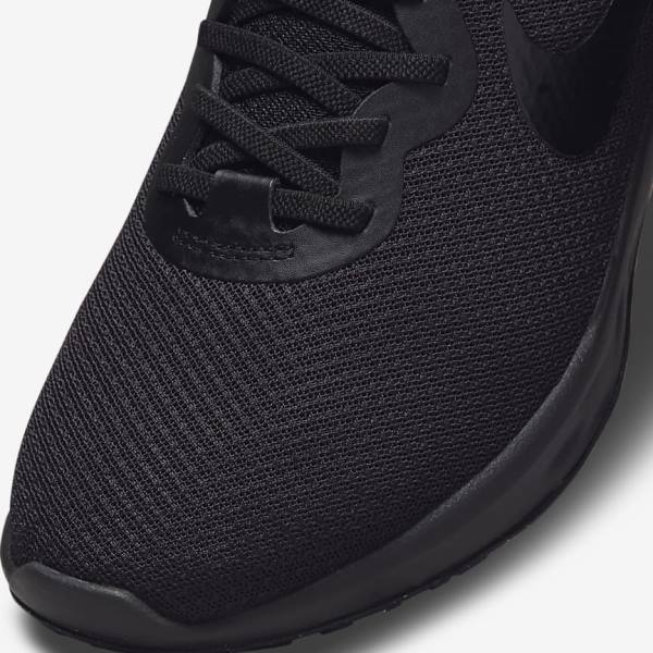 Nike Revolution 6 FlyEase Next Nature Easy On-Off Road Men's Running Shoes Black / Dark Grey | NK318AMR