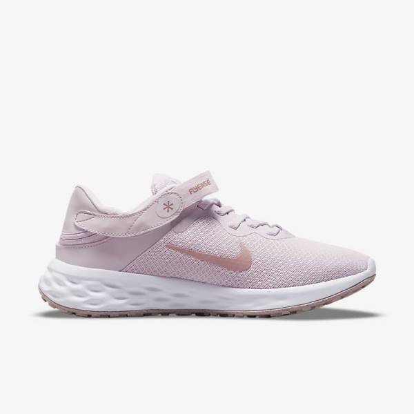 Nike Revolution 6 FlyEase Next Nature Easy On-Off Road Women's Running Shoes Light Purple / White | NK498MRV