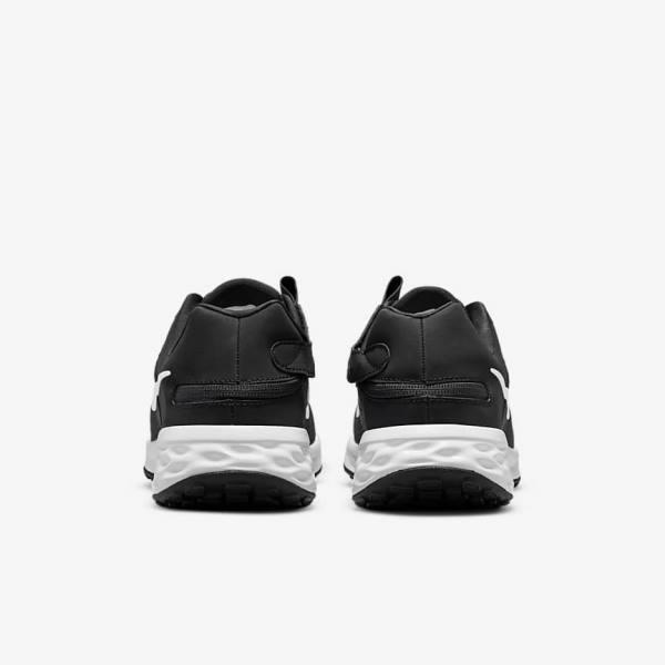 Nike Revolution 6 FlyEase Next Nature Easy On-Off Road Men's Running Shoes Black / Grey / White | NK519TKJ