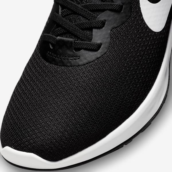 Nike Revolution 6 FlyEase Next Nature Easy On-Off Road Men's Running Shoes Black / Grey / White | NK519TKJ