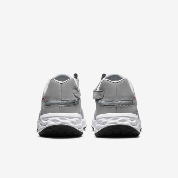 Nike Revolution 6 FlyEase Next Nature Easy On-Off Road Men's Running Shoes Light Grey / Dark Grey / Red | NK809RWS