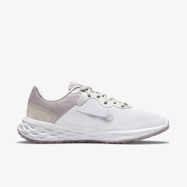 Nike Revolution 6 Next Nature Premium Road Women's Running Shoes White / Grey | NK695XUJ