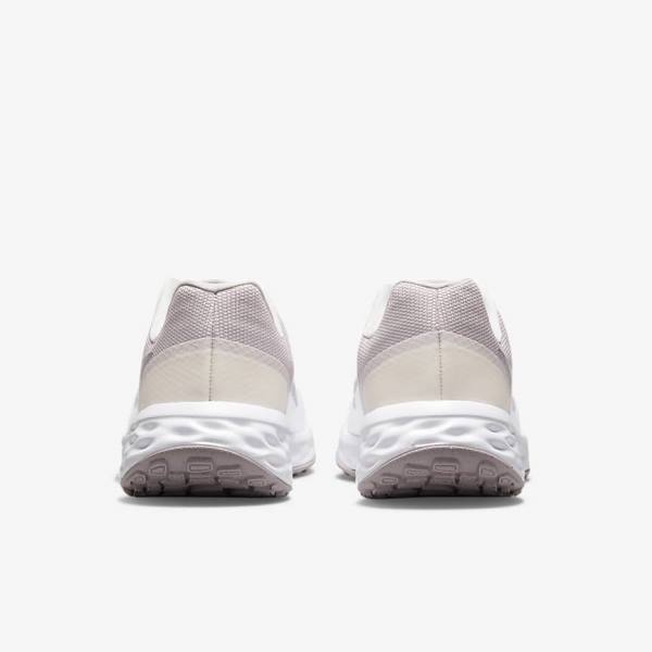 Nike Revolution 6 Next Nature Premium Road Women's Running Shoes White / Grey | NK695XUJ