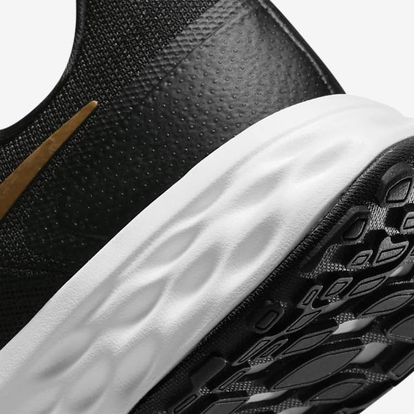 Nike Revolution 6 Next Nature Road Men's Running Shoes Black / White / Metal Gold | NK421NFH