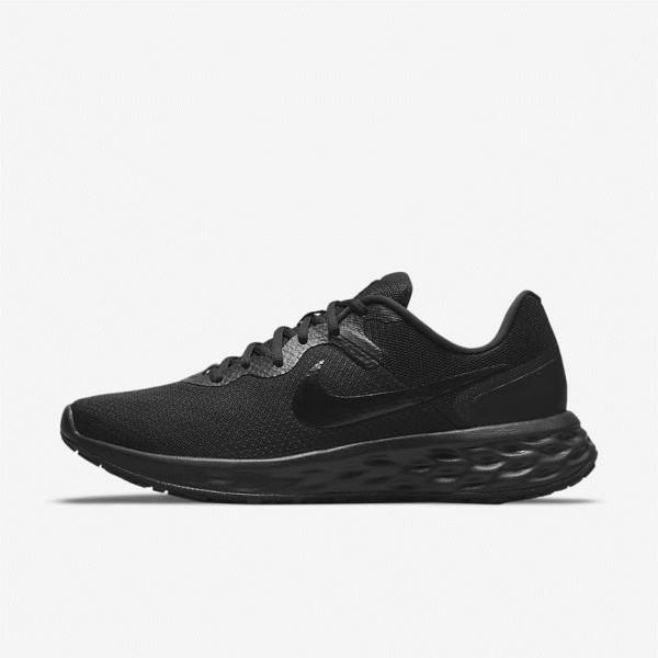 Nike Revolution 6 Next Nature Road Men\'s Running Shoes Black / Dark Grey | NK845ZVU