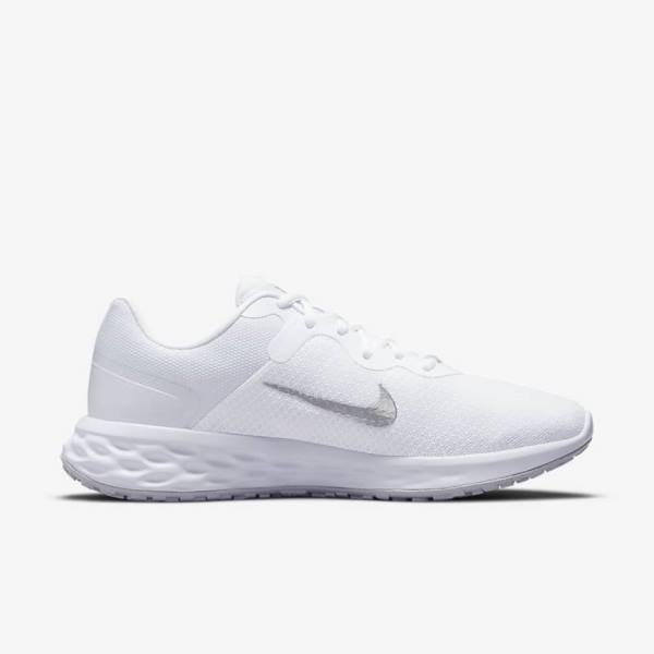 Nike Revolution 6 Next Nature Road Women's Running Shoes White / Platinum / Metal Silver | NK014HAP