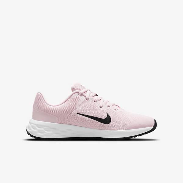 Nike Revolution 6 Older Road Kids' Running Shoes Pink / Black | NK027CBF