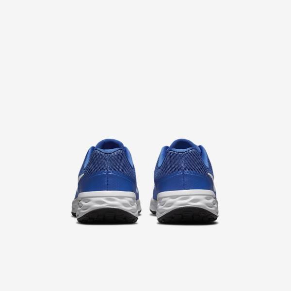 Nike Revolution 6 Older Road Kids' Running Shoes Royal / Black / White | NK540VMZ