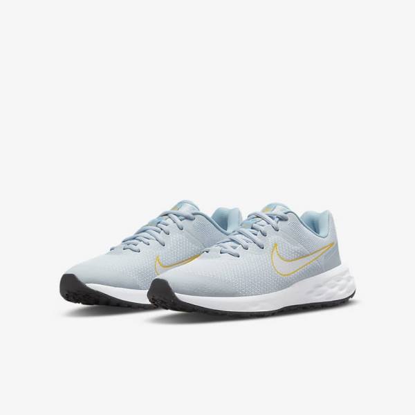 Nike Revolution 6 Older Road Kids' Running Shoes Blue / Multicolor | NK980OLV