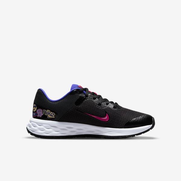 Nike Revolution 6 SE Older Road Kids' Running Shoes Black | NK708BWJ