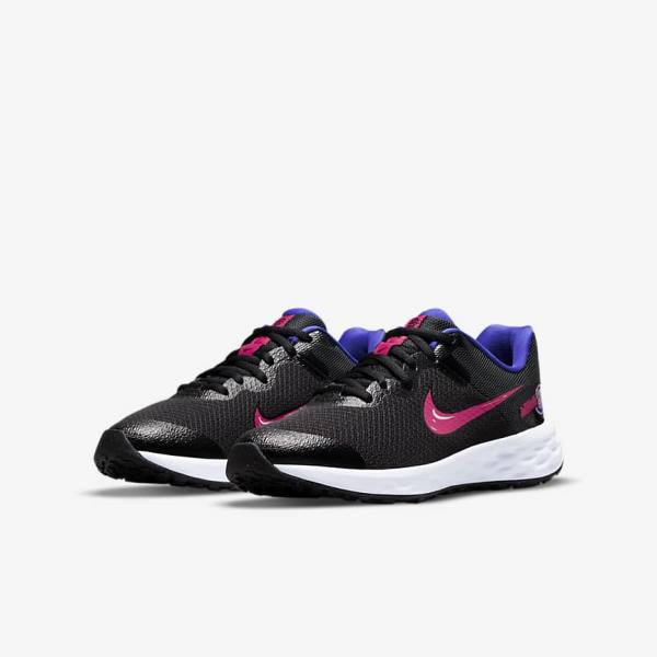 Nike Revolution 6 SE Older Road Kids' Running Shoes Black | NK708BWJ