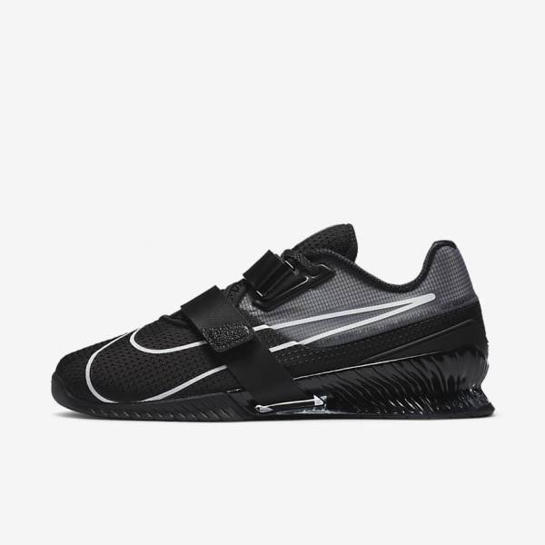 Nike Romaleos 4 Men\'s Training Shoes Black / White | NK306GUB