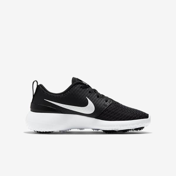 Nike Roshe G Jr. Kids' Golf Shoes Black / White / Metal White | NK350VIN