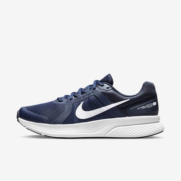 Nike Run Swift 2 Road Men\'s Running Shoes Navy / Obsidian / White | NK375XWQ