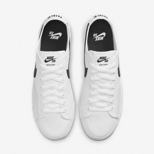 Nike SB BLZR Court Men's Skate Shoes White / Black / Black | NK321JSK