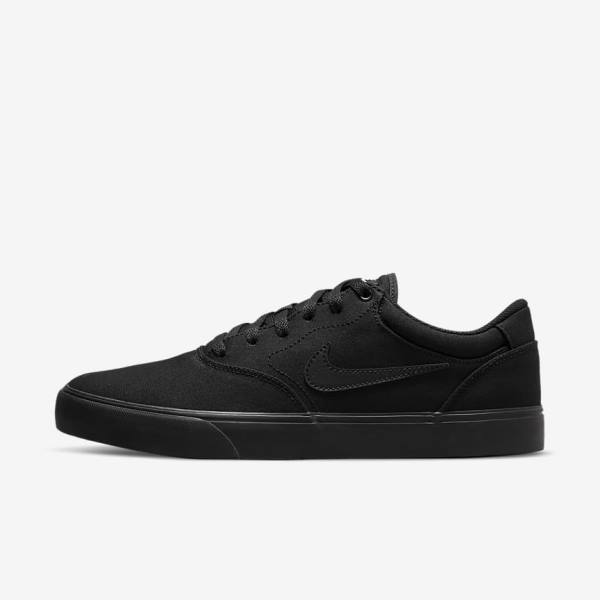 Nike SB Chron 2 Canvas Men\'s Skate Shoes Black | NK012NIZ