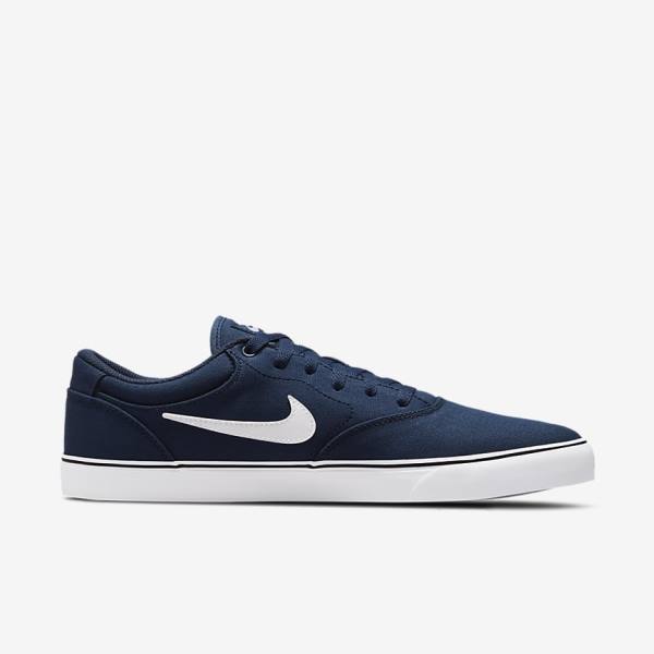 Nike SB Chron 2 Canvas Men's Skate Shoes Navy / Navy / Black / White | NK039FDT