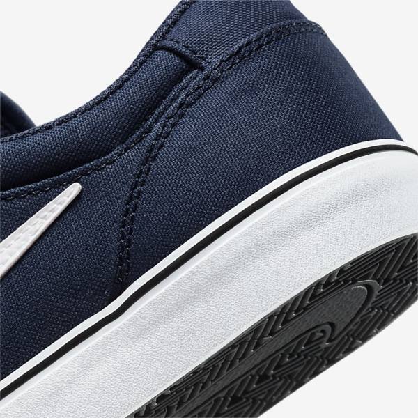 Nike SB Chron 2 Canvas Men's Skate Shoes Navy / Navy / Black / White | NK039FDT